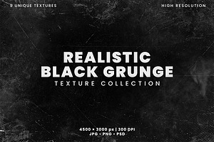 Realistic Black Grunge Textures