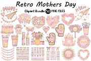 Retro Mother's Day Clipart, an Illustration by Digital Artistic99 (Thumbnail 1 of 8)