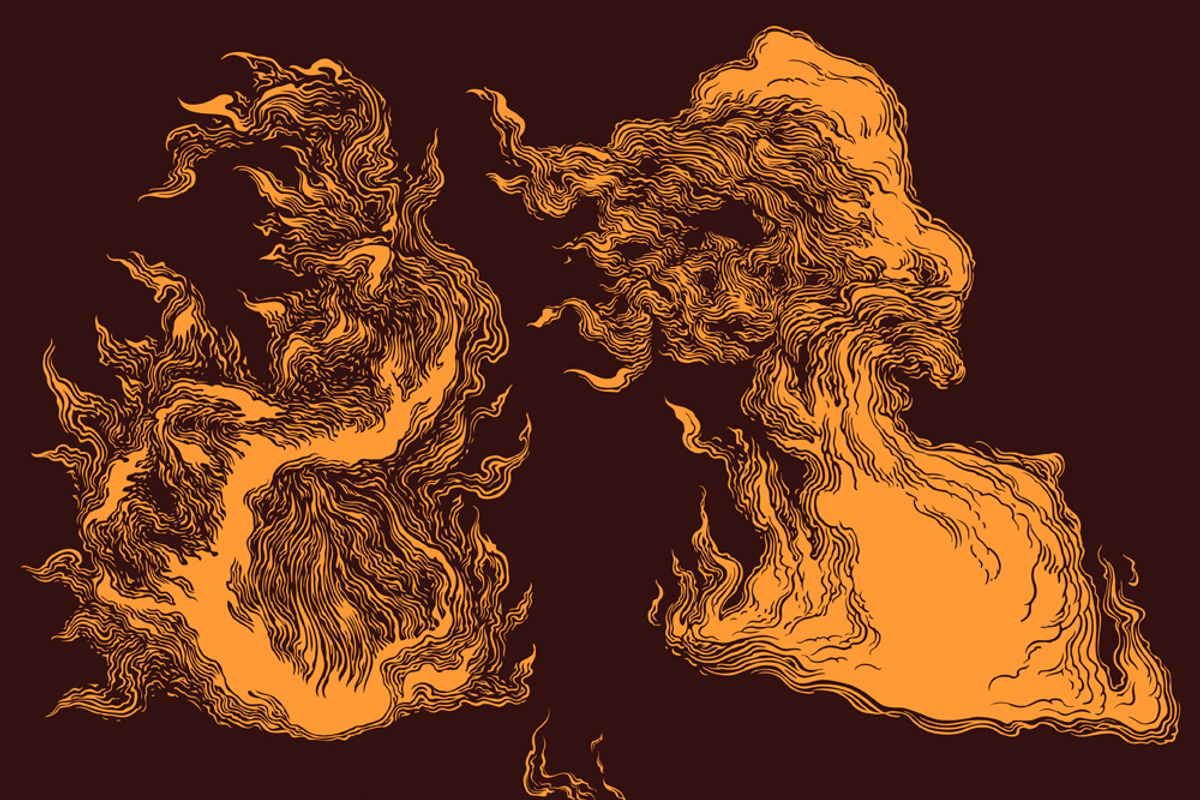 Design set Flame. Vector engraving, an Object Graphic by Vector Engraving (Photo 4 of 5)
