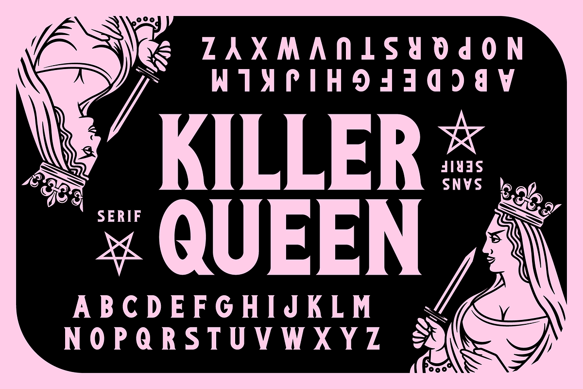 Killer Queen Display Font, a Font by Brethrendesignco (Photo 1 of 3)
