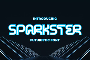 Sparkster - Futuristic Font, a Sans Serif Font by PutraCetol Studio