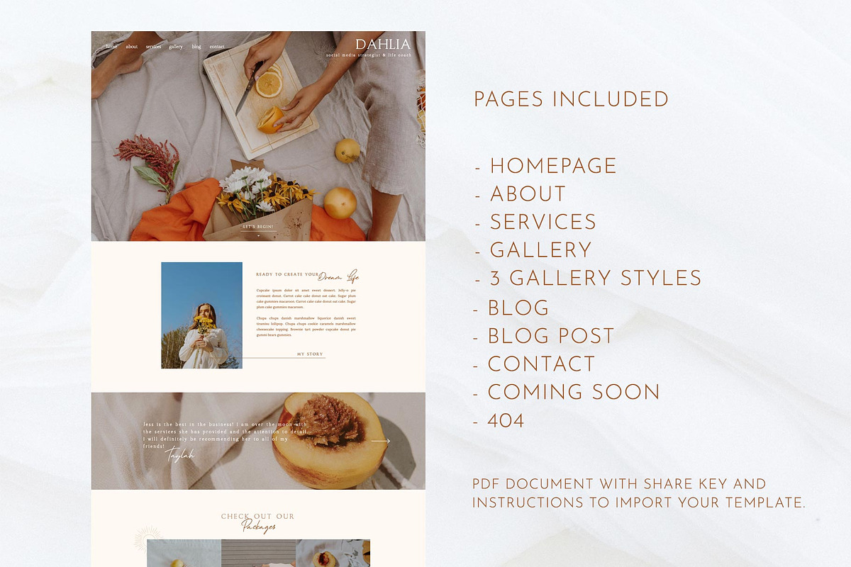 Boho Coach Showit Website Template, a Websites & App Template by Indigo Rain Creative (Photo 2 of 5)