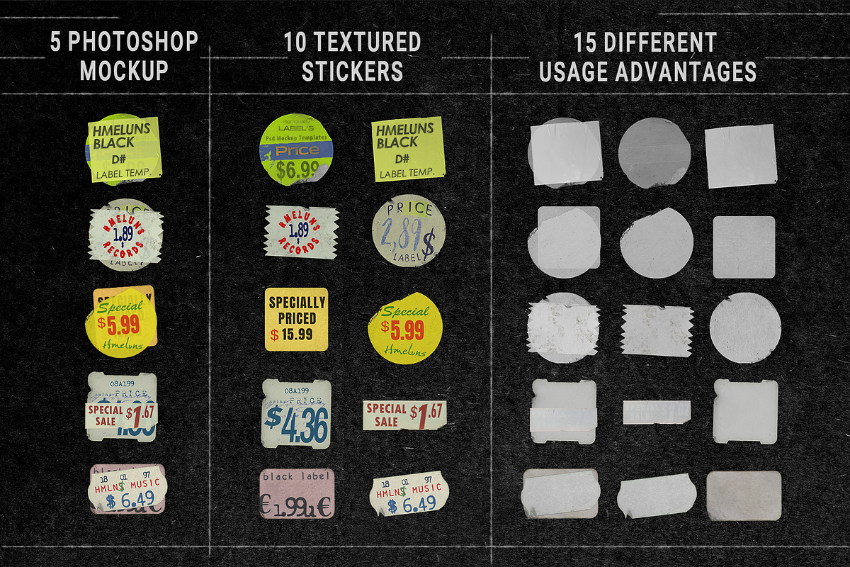 Disconut Stickers Mockup, a Product Mockup by HꟽƎ⅃UИƧ (Photo 2 of 4)