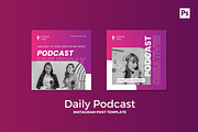 Daily Podcast Instagram Post, a Social Media Template by CavenArt (Thumbnail 2 of 5)