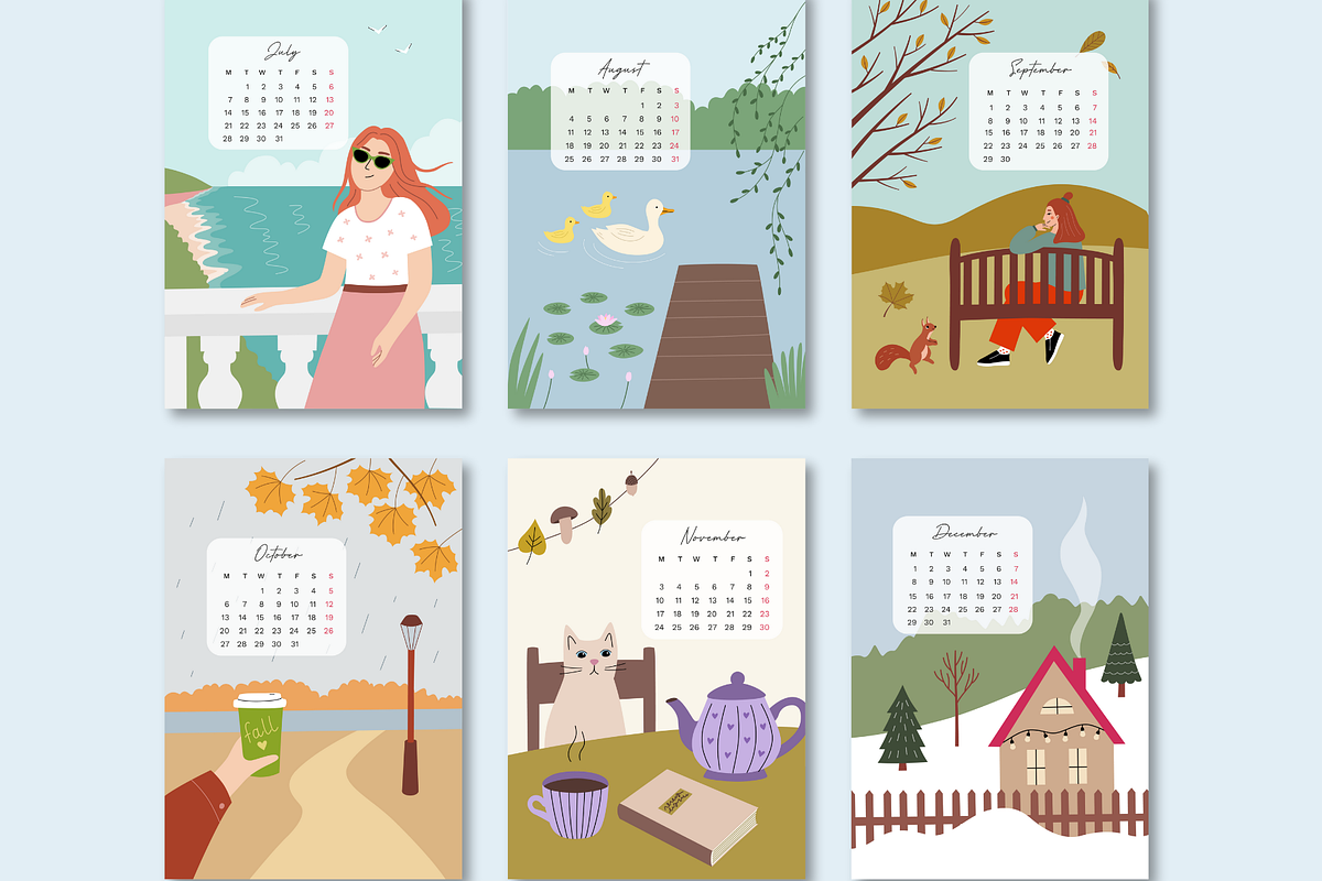 Illustrated Wall Calendar 2026, a Stationery Template by Ollyta May (Photo 3 of 8)
