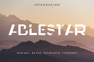 Ablestar - Retro Futuristic Typefont