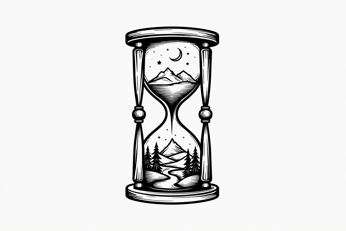 Hourglass Mountain Scene Set, an Illustration by BIPLOB EXPERT (Photo 2 of 7)