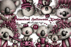 Whimsical Halloween Koala Clipart, a Seasonal Illustration by Designworld