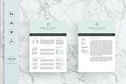 Pastel Blue Resume Template, a Resume Template by MH Design Template (Thumbnail 1 of 4)