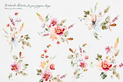 Watercolor flowers spring bouquet, an Illustration by RushkinaAntonina (Thumbnail 6 of 7)