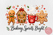 Baking Spirits Bright Christmas PNG, a Seasonal Illustration by Rose Art (Thumbnail 1 of 4)