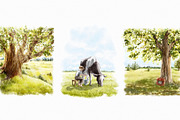 Watercolor postcards, a Food Illustration by Mimomy (Thumbnail 5 of 11)