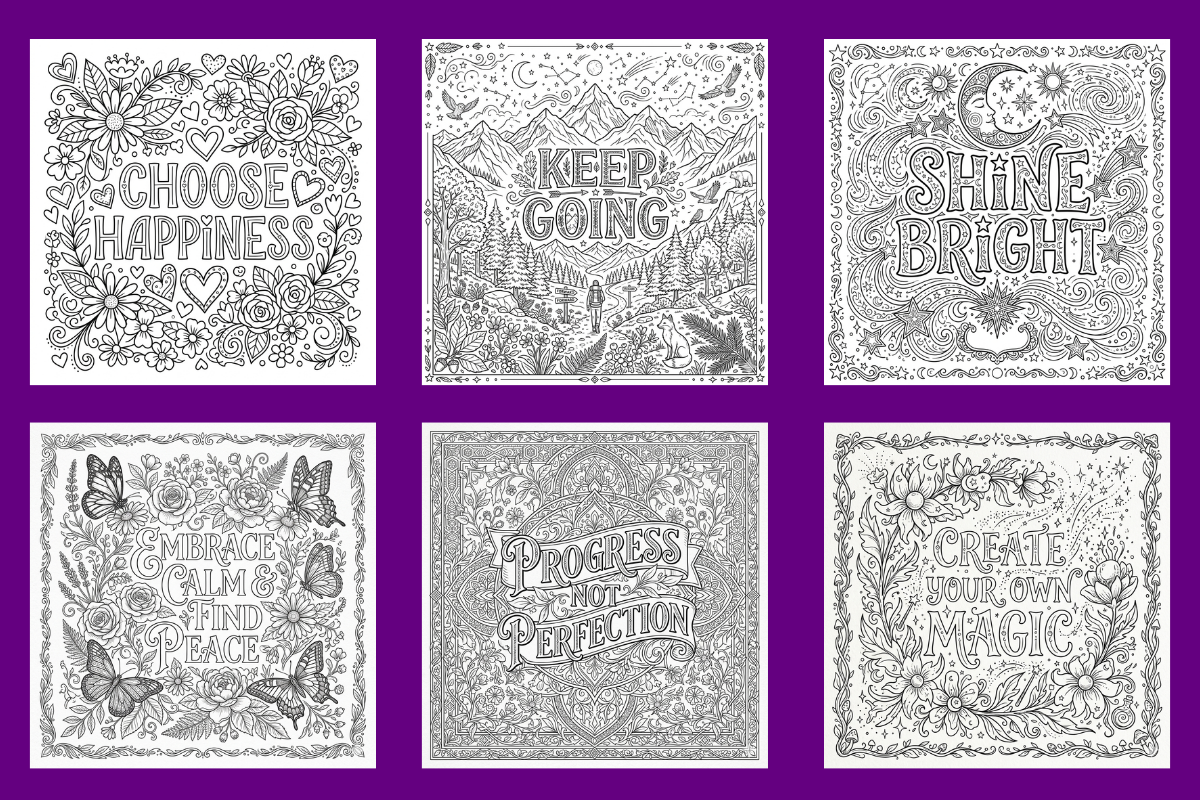 Inspirational Quotes Pages, a Texture Illustration by BerryPieArt (Photo 2 of 3)