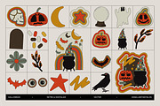 Retro Halloween Vector Clipart, a Seasonal Illustration by angelainthefields (Thumbnail 8 of 10)