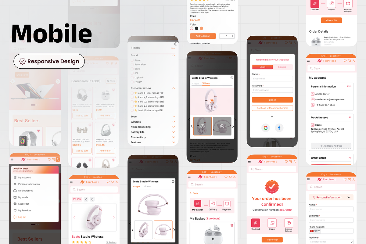 E-Commerce Figma Theme & Web App UI, an UI Kit Template by Bixproducts (Photo 5 of 6)