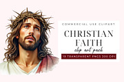 Christian Faith Clipart PNG Set, an Object Graphic by Printable Pretty Studio (Thumbnail 2 of 5)
