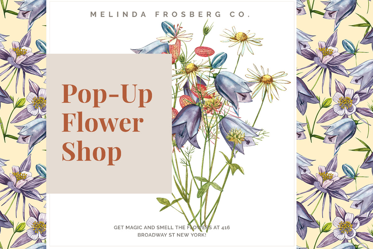 Wildflowers & Gardenflowers clipart, a Decorative Illustration by Ann Astro (Photo 5 of 9)