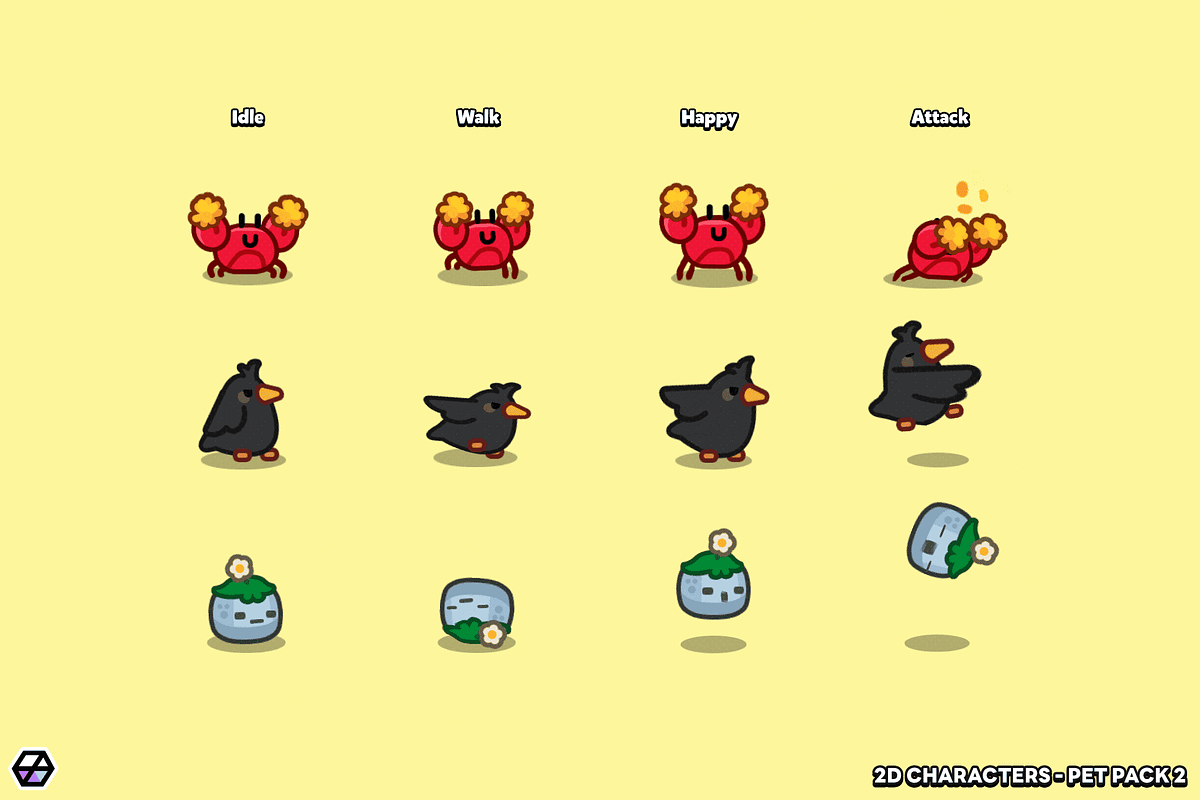2D Characters - Pet Pack 2, an Animal Illustration by LAYERLAB (Photo 5 of 7)