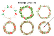 Xmas Watercolor Clipart, a Seasonal Illustration by Eves_Aquadreams (Thumbnail 7 of 13)