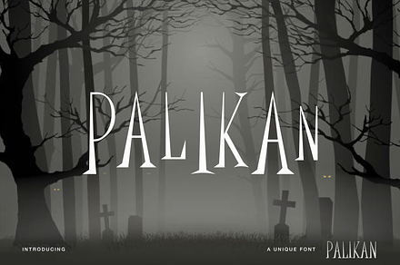 Palikan - Horror Display, a Serif Font by HipFonts