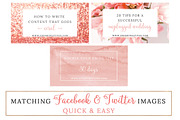 Pink Rose Gold Social Media Template, a Social Media Template by Essem Creatives (Thumbnail 4 of 6)