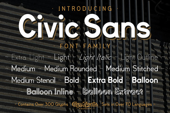Civic Sans Font Family preview 3