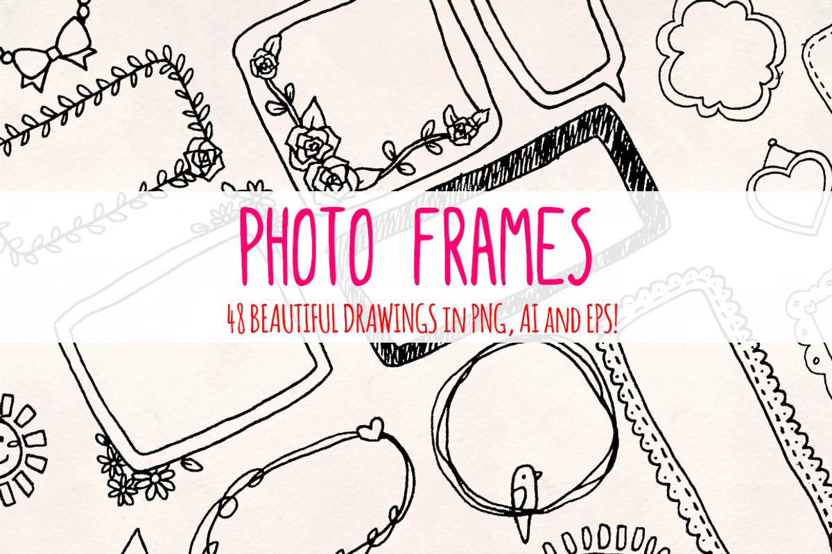 48 Photo Frames - Graphics Bundle, a Decorative Illustration by Violet LeBeaux (Photo 2 of 3)