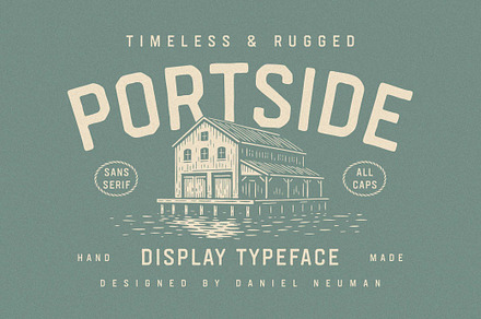 Portside | Industrial Display Sans, a Sans Serif Font by Daniel Neuman