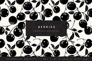 Berries Seamless Patterns, a Pattern Graphic by Curly_Pat (Thumbnail 1 of 6)