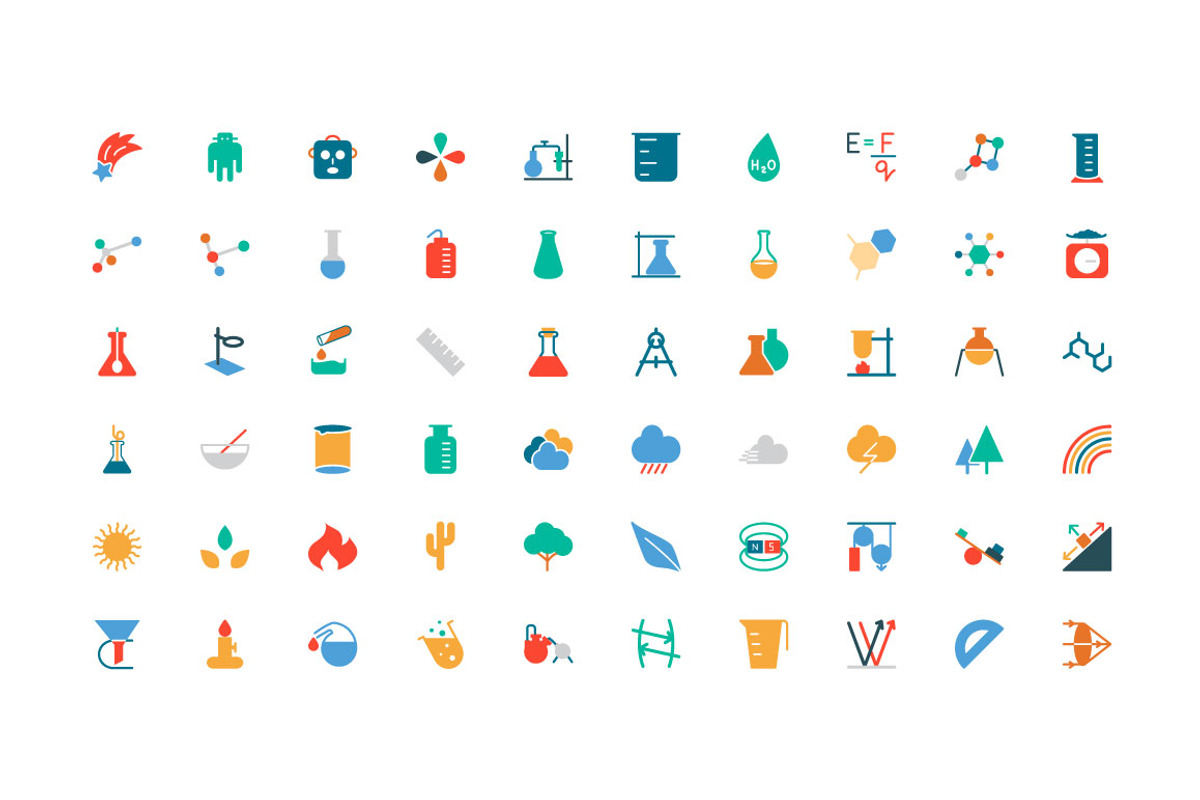 150+ Science Colored Icons preview 3