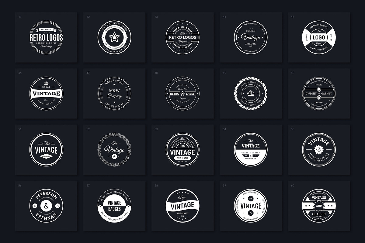 200 Retro Badges, a Branding & Logo Template by Amito Vectors (Photo 4 of 11)