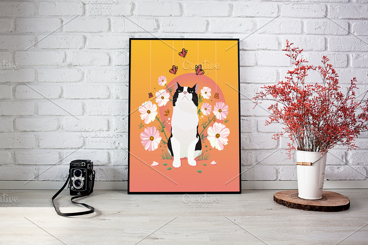 8 cat portraits to print, an Object Graphic by ОльгаМороз (Photo 2 of 6)
