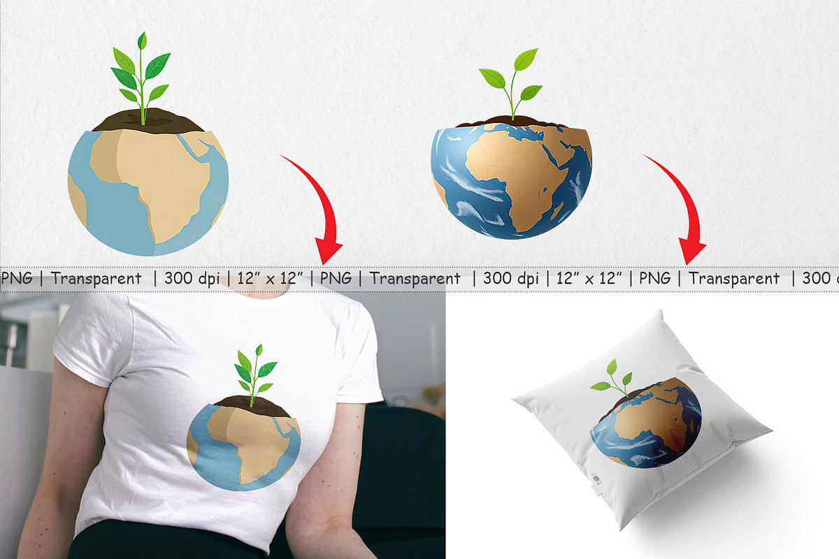 Earth Seedling Clipart, a Graphic by Artnoy (Photo 3 of 5)