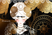 Adult coloring book procreate brush, a Brush Add-On by Meisanmui (Thumbnail 2 of 5)