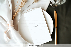 Dinner Menu Mockup, Menu Mockup 4x8