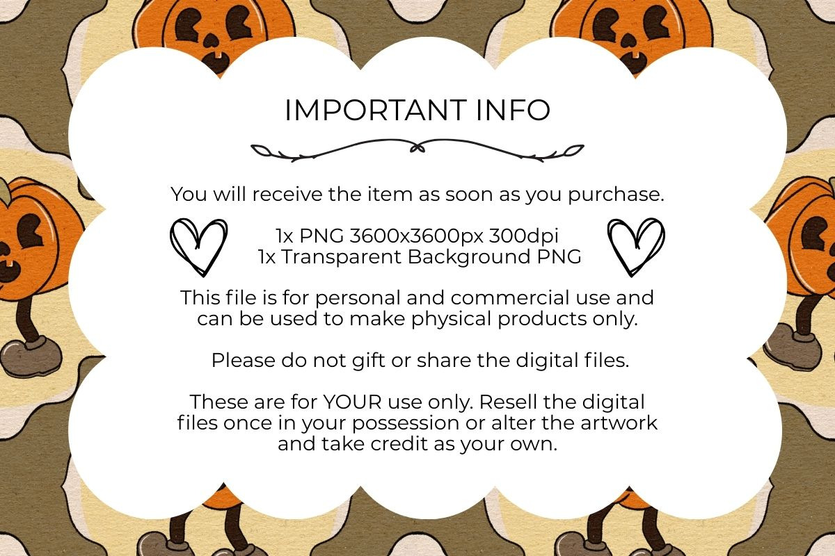 Happy Pumpkin Walk Seamless Pattern, a Texture Illustration by CpSnowy (Photo 5 of 5)