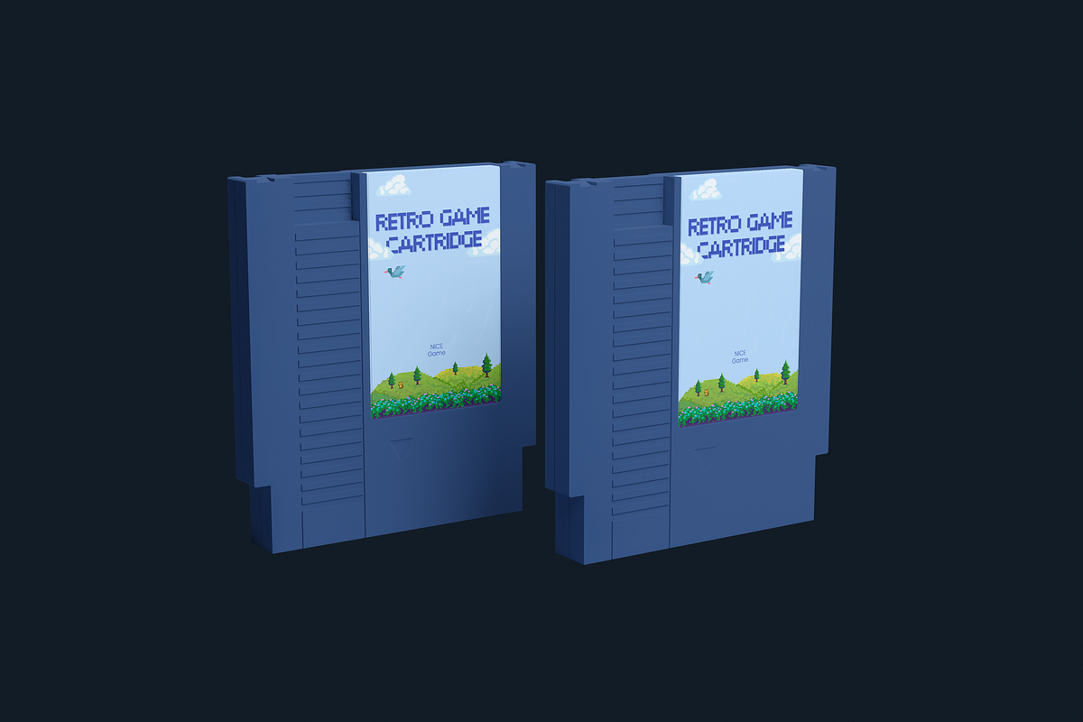 Retro Game Cartridge Mockup, an Advertising Mockup by DSNA Mockup (Photo 5 of 5)