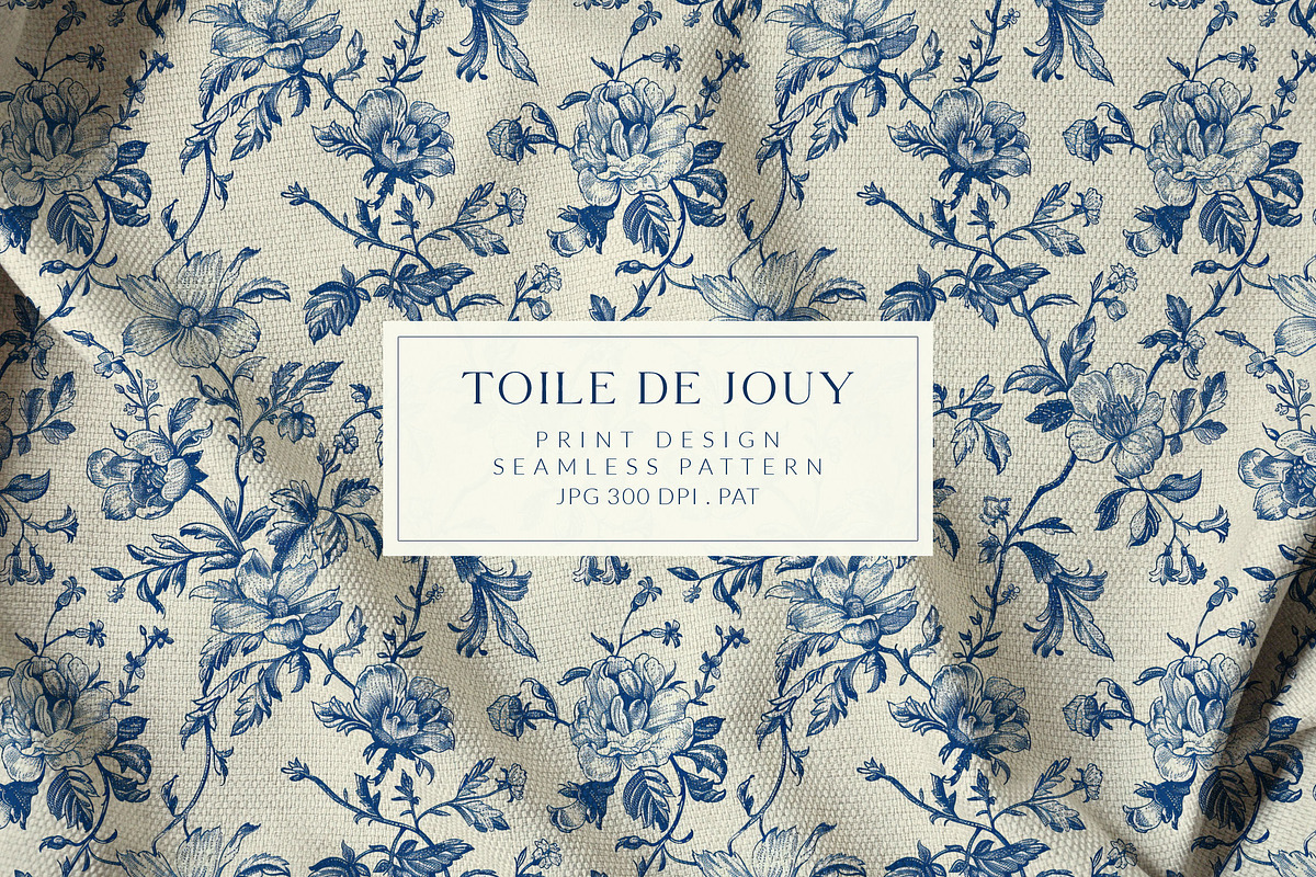 Toile De Jouy Vintage Floral Pattern, a Pattern Graphic by Olya Creative (Photo 1 of 8)