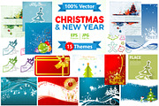 Christmas and New Year Themes, a Decorative Illustration by TAlex (Thumbnail 1 of 16)