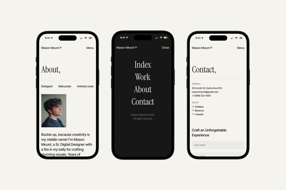 Mason Mount - Framer Template, a Websites & App Template by Ken Nguyen (Photo 4 of 4)