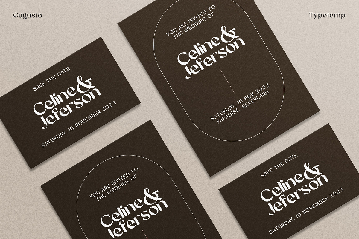Eugusto Display Typeface, a Sans Serif Font by Typetemp Studio (Photo 16 of 26)
