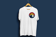 Minimalistic circular mountain logo, an Illustration by Crafter (Thumbnail 2 of 2)