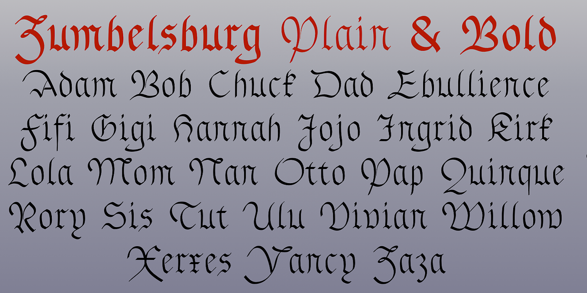 Zumbelsburg, a Blackletter Font by Ingrimayne Type (Photo 2 of 5)