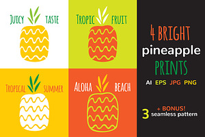 Pineapple seamless pattern
