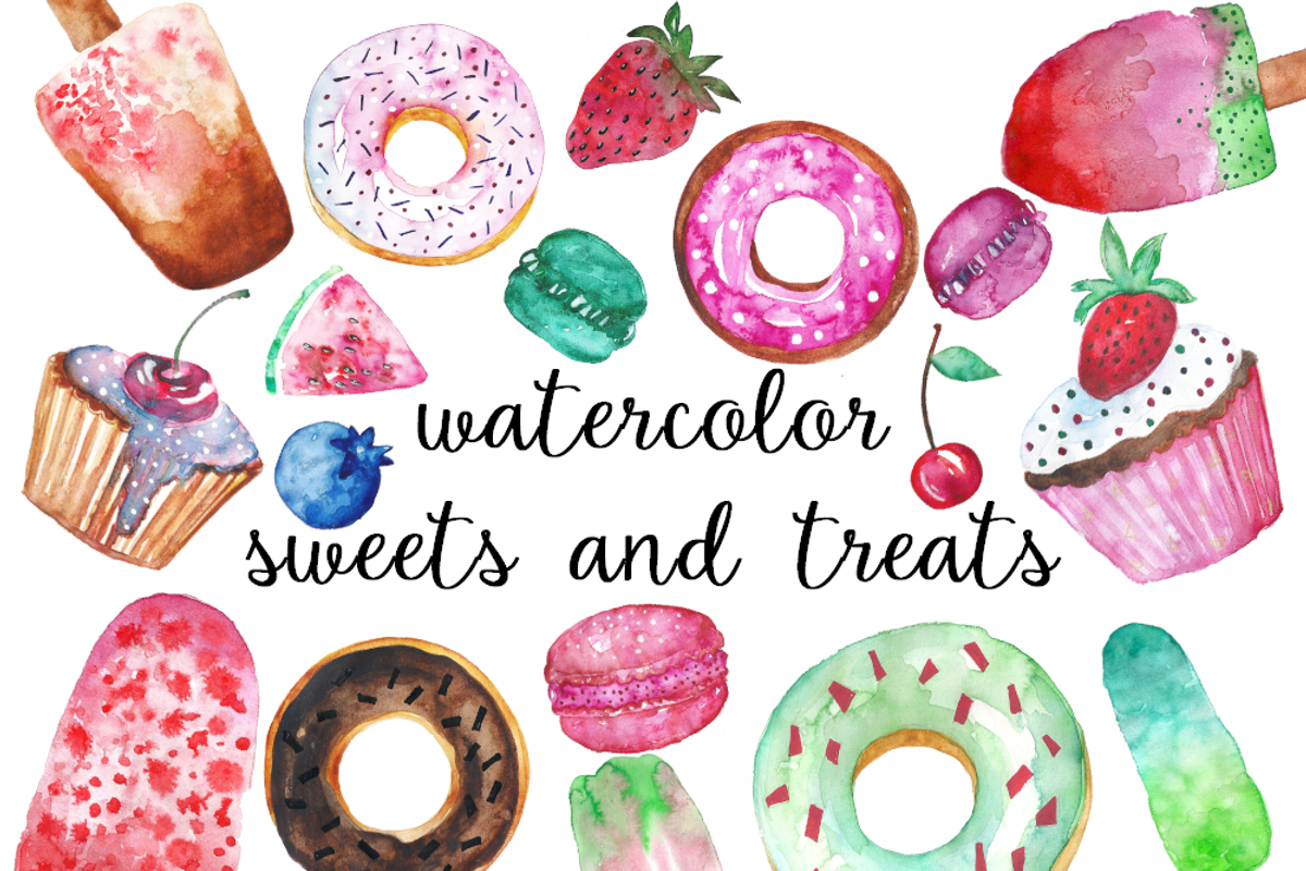 Sweet Love Watercolor Collection, a Texture Graphic by Sinziana Romanescu (Photo 15 of 15)