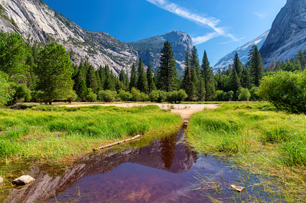 Landscape of Mountains Valley, a Photo by Lucky Photographer