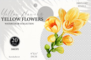 Watercolor Yellow flowers wildflower, an Object Graphic by KarinkaBU (Thumbnail 4 of 7)