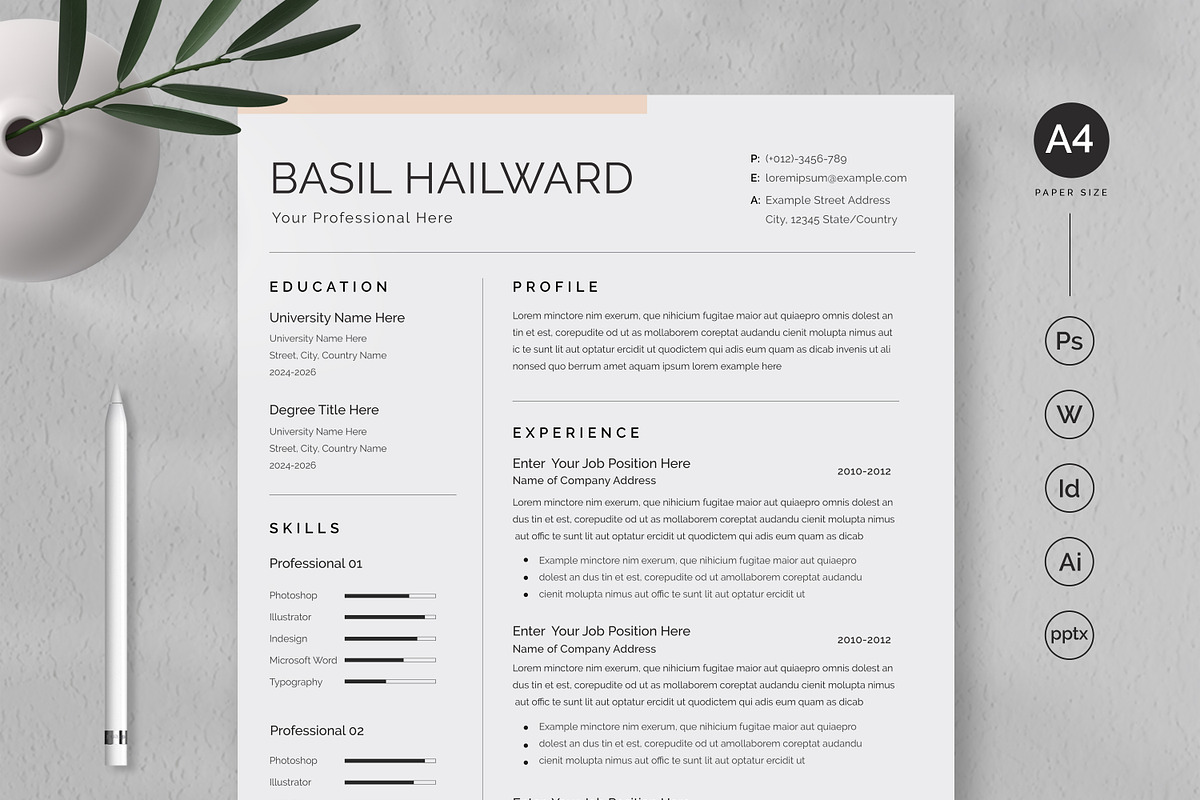 Resume/CV, a Resume Template by UpSolution (Photo 1 of 5)