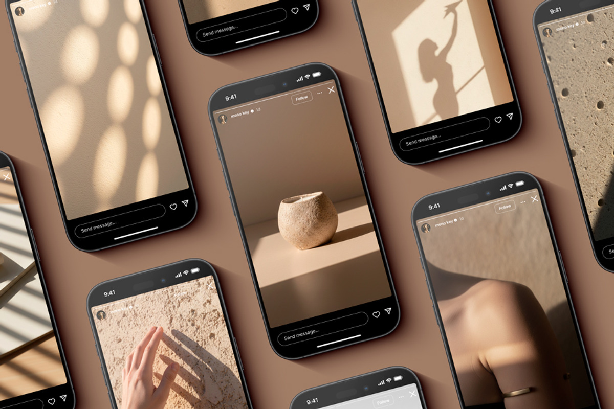 Light & Shadows: Aesthetic Reels Vid, a Social Media Template by MONO KEY STUDIO (Photo 3 of 8)