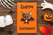 Cute Halloween bats. TShirt Sticker., an Animal Illustration by KENO Mascots (Thumbnail 8 of 9)